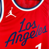 25 seasons Los Angeles Clippers Flying limit red 1号 哈登 NBA Jerseys Hot Pressed 1:1 Quality