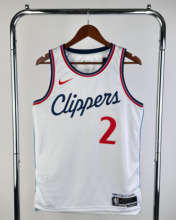 25 seasons Los Angeles Clippers home white 2号 伦纳德 NBA Jerseys Hot Pressed 1:1 Quality