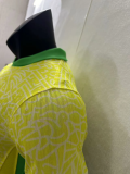 24-25 Brazil home Long Sleeve Player Version Soccer Jersey