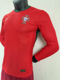 24/25  Portugal home Long Sleeve Player Version Soccer Jersey