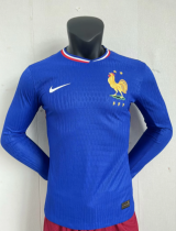 24/25 France home Long Sleeve Player Version Soccer Jersey