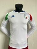 24/25 Italy long sleeve away Player Version Soccer Jersey
