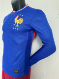 24/25 France home Long Sleeve Player Version Soccer Jersey