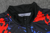 24/25 Napoli Half pull up long sleeves Training suit Red and black print Soccer Jersey