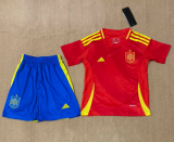 24/25  Spain home kids Soccer Jersey