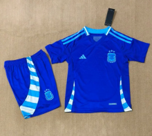 24/25  Argentina kids away Soccer Jersey (3 Stars 3星)