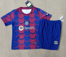 24/25  Barcelona home Kids Soccer Jersey