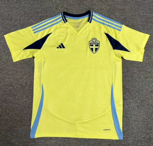 24/25  Sweden home Fans Version Soccer Jersey