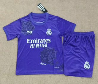 24/25 Real Madrid purple Y3 kids Soccer jersey