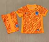 24/25  England  Orange goalie Kids Soccer Jersey