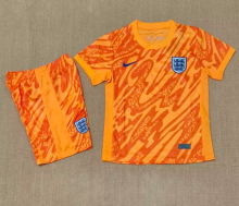 24/25  England  Orange goalie Kids Soccer Jersey
