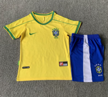Retro 1998 Brazil home kids Soccer Jersey