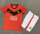 Retro 09/10 M-U home kids Soccer Jersey