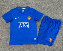 Retro 08/09 M-U Second away kids Soccer Jersey