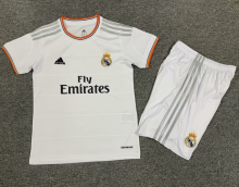 Retro 13/14  Real Madrid home  kids Soccer jersey