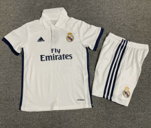 Retro 16/17  Real Madrid kids home Soccer jersey