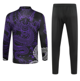 23/24 Real Madrid Half pull up long sleeves Training suit Purple special edition Soccer jersey