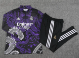 23/24 Real Madrid Half pull up long sleeves Training suit Purple special edition Soccer jersey