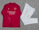 23/24 Arsenal Half pull up long sleeves Training suit jujube red Soccer Jersey