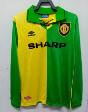 Retro 1992/94 M-U Second away long sleeve Soccer Jersey