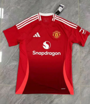 24-25 M-U home  Fan Version Soccer Jersey