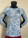 24/25  Portugal away Long Sleeve Player Version Soccer Jersey
