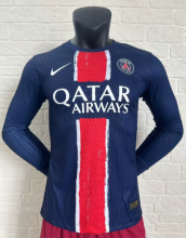 24/25 PSG home Long Sleeve Player Version Soccer Jersey