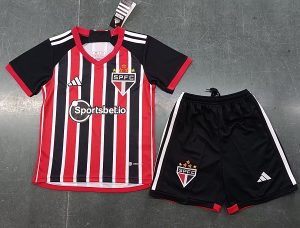 23/24  Sao Paulo away Kids Soccer Jersey