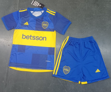 23/24 Boca home kids Soccer Jersey