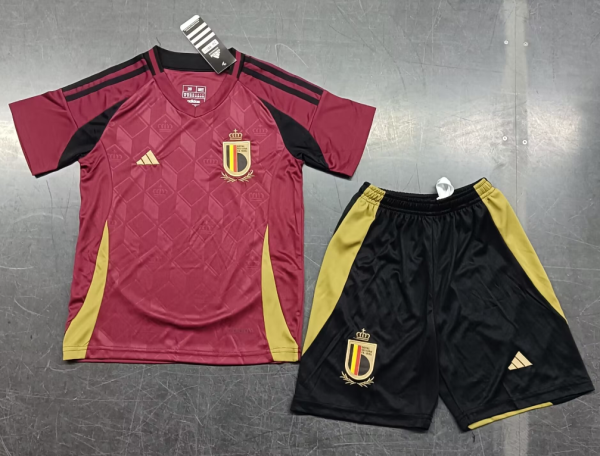 24/25 Belgium home kids Soccer Jersey