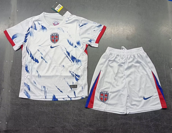 24/25 Norway  away kids Soccer Jersey