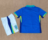 24-25 Brazil away kids Soccer Jersey