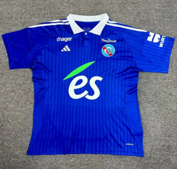 24/25 Strasbourg home Fan Version Soccer Jersey