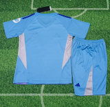 24/25  Real Madrid goalkeeper kids Soccer jersey