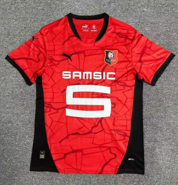 24/25 Rennes Home  Fan Version Soccer Jersey