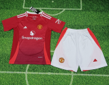 24-25 M-U home kids Soccer Jersey