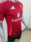 24-25 M-U home Player Version Soccer Jersey
