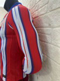 24/25 Atletico Madrid Long Sleeve Home  Player Version Soccer Jersey