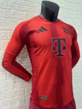24/25 Bayern Munich Long Sleeve home Player Version Soccer Jersey