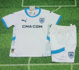 24/25 Marseille home kids Soccer Jersey