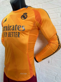 24-25 Real Madrid Long Sleeve away Player Version Soccer Jersey