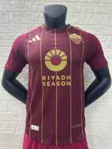 24-25  Rome home Player Version  Soccer Jersey