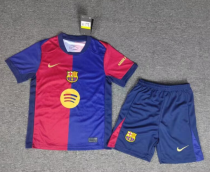 24/25 Barcelona home Kids Soccer Jersey
