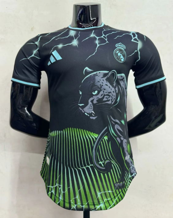 24-25 Real Madrid Special edition Lightning Leopard green Player Version Soccer Jersey