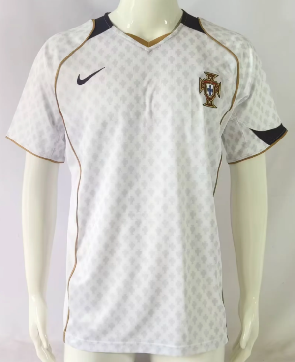 Retro 2004 Portugal away white Socce Jersey