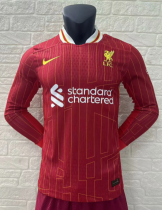 24/25  Liverpool home Long Sleeve Player Version Soccer jersey