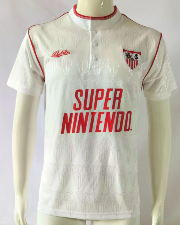 Retro 91/92 Sevilla Home soccer Jersey