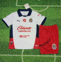 24/25 Chivas Guadalajara CD away kids Soccer Jersey
