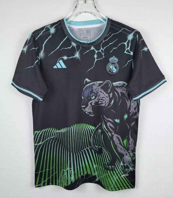 24-25 Real Madrid Special edition Lightning Leopard green  Fan Version Soccer Jersey