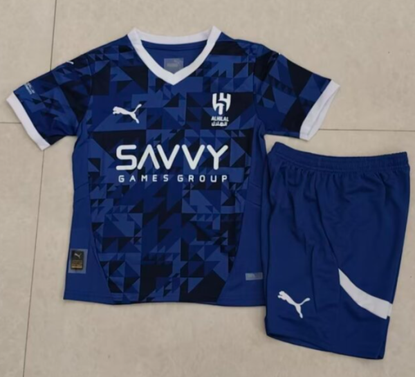 24/25  Riyadh new moon home kids Soccer Jersey